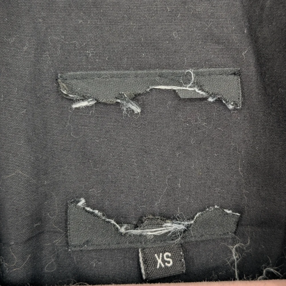 Black Genuine Lambskin Leather Moto Jacket Womens XS Double Zip Slim Biker Chic - Picture 14 of 15